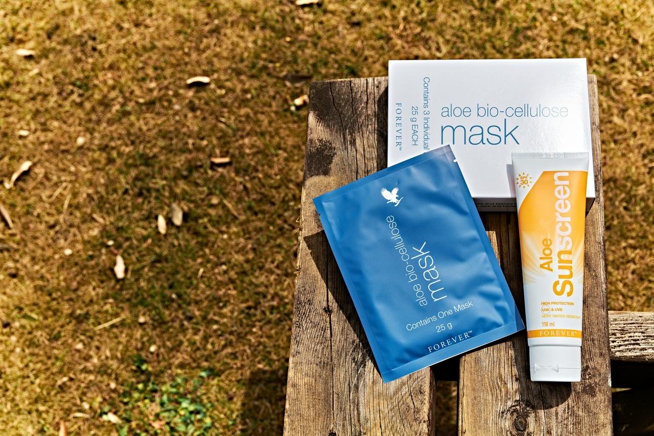 Aloe Vera Mask und Sun Screen